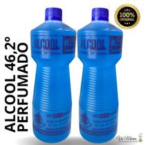 Kit 2 Alcool perfumado 46,2º - Perfumado LAVANDA - Mata 99,9% das bacterias - kit com 2 Kit 2 Alcool perfumado 46,2º - Perfumado LAVANDA - Mata 99,9% das bacterias - kit com 2