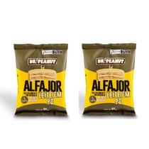 Kit 2 Alfajor Dr Peanut Leite Em Pó Whey Protein Sem Açúcar 55g