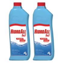 Kit 2 Algicida Choque Eliminador de Algas Piscina Hidroal 1l