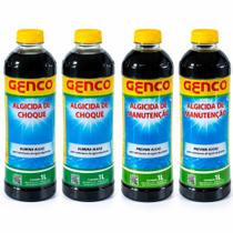 Kit 2 Algicida Genco Choque e Manutenção 1 Litro Limpeza P Kit 2 Algicida Genco Choque e Manutenção 1 Litro Limpeza P