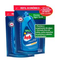 Kit 2 Algicida Manutenção Hth Previne Água Verde Algas Para Piscinas Refil 900ml