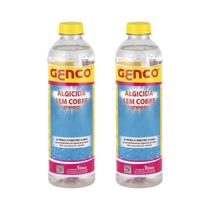 Kit 2 Algicida Sem Cobre Genpool 1L Genco Piscina Spas