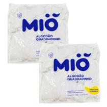 Kit 2 Algodão Mió Quadradinho 250 Unidades Kit 2 Algodão Mió Quadradinho 250 Unidades