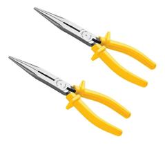 Kit 2 Alicate Bico Longo Meia Cana 8 Tramontina Isolado 1000V Amarelo - 41008180