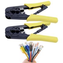 Kit 2 Alicate Crimpar RJ45 RJ11 Crimpador Cabo Rede Pro