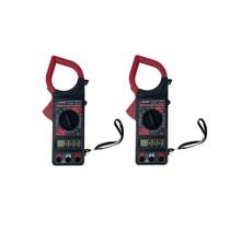 Kit 2 Alicate Volt Amperímetro Digital Corrente Resistência Tensão Continuidade Va-750 Portátil Instrutherm Ponta Prova