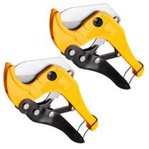 KIT 2 Alicates Para Cortar Canos de PVC Corta Até 42mm Sistema Catraca Cortes Precisos e Limpos