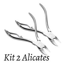 kit 2 Alicates Unha 10cm Ponta 18mm Manicure profissional cortador mãos pés grossas encravada cutícula kit 2 Alicates Unha 10cm Ponta 18mm Manicure profissional cortador mãos pés grossas encravada cutícula