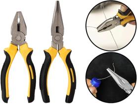 Kit 2 Alicates Universal E Bico Fino Para Mecânico Eletricista Reparos Manutenção Profissional Hutz Kit 2 Alicates Universal E Bico Fino Para Mecânico Eletricista Reparos Manutenção Profissional Hutz