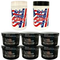 Kit 2 Alisante Americano 1kg Juca + 6 Gel Long Barber 300g