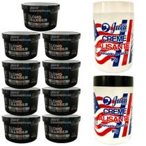 Kit 2 Alisante Americano 1kg Juca + 9 Gel Long Barber 300g