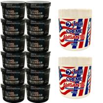 Kit 2 Alisante Americano 500g Juca + 12 Gel Long Barber 300g