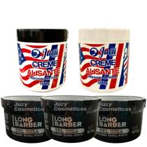 Kit 2 Alisante Americano 500g Juca + 3 Gel Long Barber 300g