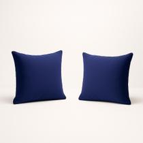 Kit 2 Almofada 42cm Decorativa Suede Fofinha Sofá E Cadeira Azul Marinho Kit 2 Almofada 42cm Decorativa Suede Fofinha Sofá E Cadeira Azul Marinho
