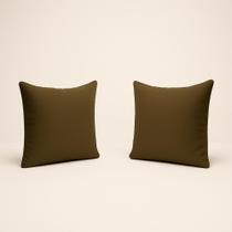 Kit 2 Almofada 42cm Decorativa Suede Fofinha Sofá E Cadeira Marrom Kit 2 Almofada 42cm Decorativa Suede Fofinha Sofá E Cadeira Marrom