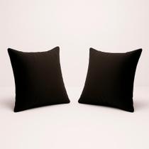 Kit 2 Almofada 42cm Decorativa Suede Fofinha Sofá E Cadeira Preto Kit 2 Almofada 42cm Decorativa Suede Fofinha Sofá E Cadeira Preto
