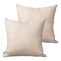 KIT 2 ALMOFADAS BEGE 100% ALGODAO 40X40 200 FIOS Capa + Refil KIT 2 ALMOFADAS BEGE 100% ALGODAO 40X40 200 FIOS Capa + Refil