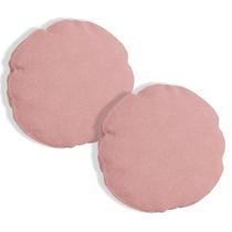 Kit 2 Almofadas Bolacha Redonda Cookie 40x40 cm Veludo - 7 Decor