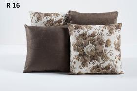 Kit 2 Almofadas Cheia Jacquard Sued 42x42 Sala Quarto
