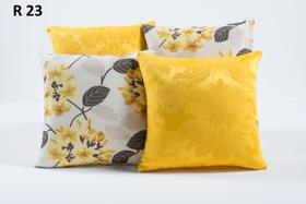 Kit 2 Almofadas Cheia Jacquard Sued 42x42 Sala Quarto