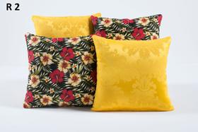 Kit 2 Almofadas Cheia Jacquard Sued 42x42 Sala Quarto Kit 2 Almofadas Cheia Jacquard Sued 42x42 Sala Quarto