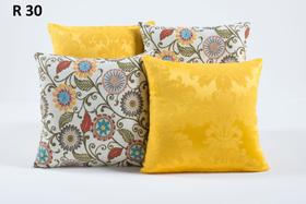 Kit 2 Almofadas Cheia Jacquard Sued 42x42 Sala Quarto