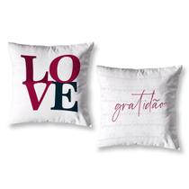 Kit 2 Almofadas Cheias 40 X 40 Estampadas Chevron Vermelho