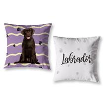 Kit 2 Almofadas Cheias 40cm x 40cm Pet Cachorro Decorativas Estampadas Coloridas Sala Sofá Quarto