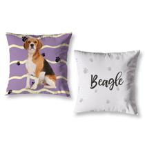 Kit 2 Almofadas Cheias 40cm x 40cm Pet Cachorro Decorativas Estampadas Coloridas Sala Sofá Quarto