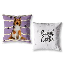 Kit 2 Almofadas Cheias 40cm x 40cm Pet Cachorro Dog Decorativas Estampadas Sala Sofá Quarto