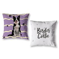 Kit 2 Almofadas Cheias 40cm x 40cm Pet Decorativas Estampadas Digital Cachorro Sala Sofá Quarto