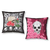 Kit 2 Almofadas Cheias Estampadas Infantil 40 X 40 Caveira Kit 2 Almofadas Cheias Estampadas Infantil 40 X 40 Caveira