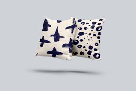 Kit 2 Almofadas Com Enchimento Abstrato Decorativa Kit 2 Almofadas Com Enchimento Abstrato Decorativa