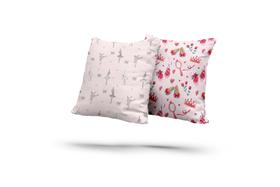 Kit 2 Almofadas Com Enchimento Ballet Rosa Kit 2 Almofadas Com Enchimento Ballet Rosa
