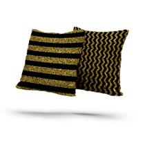 Kit 2 Almofadas Com Enchimento Gold Digger Chevron Kit 2 Almofadas Com Enchimento Gold Digger Chevron