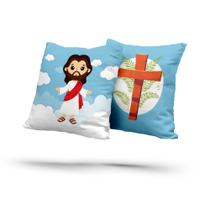 Kit 2 Almofadas com Enchimento Jesus Cristo Cute Kit 2 Almofadas com Enchimento Jesus Cristo Cute