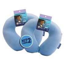 Kit 2 Almofadas de Pescoço Infantil Sonos Azul
