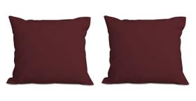 Kit 2 Almofadas Decorativa Quadrado 45x45 cm Cm Sala Quarto Sofá Suede Bordo Eli Móveis e Decoração