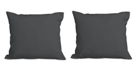 Kit 2 Almofadas Decorativa Quadrado 45x45 cm Cm Sala Quarto Sofá Suede Cinza Escuro Eli Móveis e Decoração