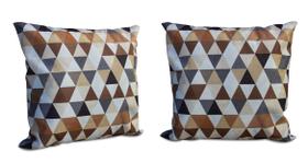 Kit 2 Almofadas Decorativa Quadrado 45x45 cm Cm Sala Quarto Sofá Suede Estampada Marrom Eli Móveis Kit 2 Almofadas Decorativa Quadrado 45x45 cm Cm Sala Quarto Sofá Suede Estampada Marrom Eli Móveis
