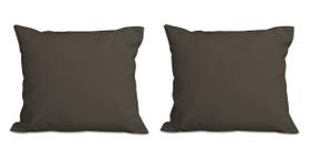 Kit 2 Almofadas Decorativa Quadrado 45x45 cm Cm Sala Quarto Sofá Suede Marrom Eli Móveis e