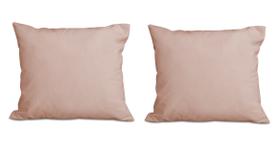 Kit 2 Almofadas Decorativa Quadrado 45x45 cm Cm Sala Quarto Sofá Suede Salmão Eli Móveis e Decoração