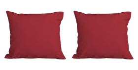 Kit 2 Almofadas Decorativa Quadrado 45x45 cm Cm Sala Quarto Sofá Suede Vermelho Eli Móveis e Decoração