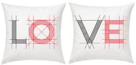 Kit 2 Almofadas Decorativas Namorados Love 30 X 30 Cm