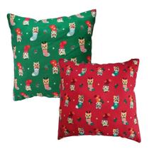 Kit 2 Almofadas Decorativas Natal Oxford 45x45