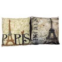 Kit 2 Almofadas Decorativas Turismo Paris Eiffel Kit 2 Almofadas Decorativas Turismo Paris Eiffel