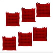 Kit 2 Almofadas Futon 40x40cm para Cadeira Tecido Premium Cor:VermelhoDesenho do tecido:Liso Kit 2 Almofadas Futon 40x40cm para Cadeira Tecido Premium Cor:VermelhoDesenho do tecido:Liso