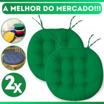 Kit 2 Almofadas Futton Assento Cadeira Sofa Confortável Macio Futton C/ Fitas De Amarrar 40x40CM