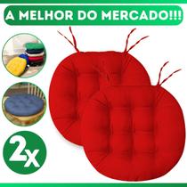 Kit 2 Almofadas Futton Assento Cadeira Sofa Confortável Macio Futton C/ Fitas De Amarrar 40x40CM Kit 2 Almofadas Futton Assento Cadeira Sofa Confortável Macio Futton C/ Fitas De Amarrar 40x40CM