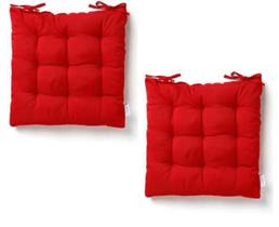 Kit 2 Almofadas Futton Assento Para Cadeira - Vermelho 40X40